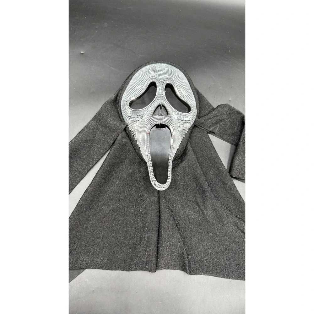 Scream Ghostface Mask Silver Disco Ball Mosaic Mirror Tile Horror Halloween